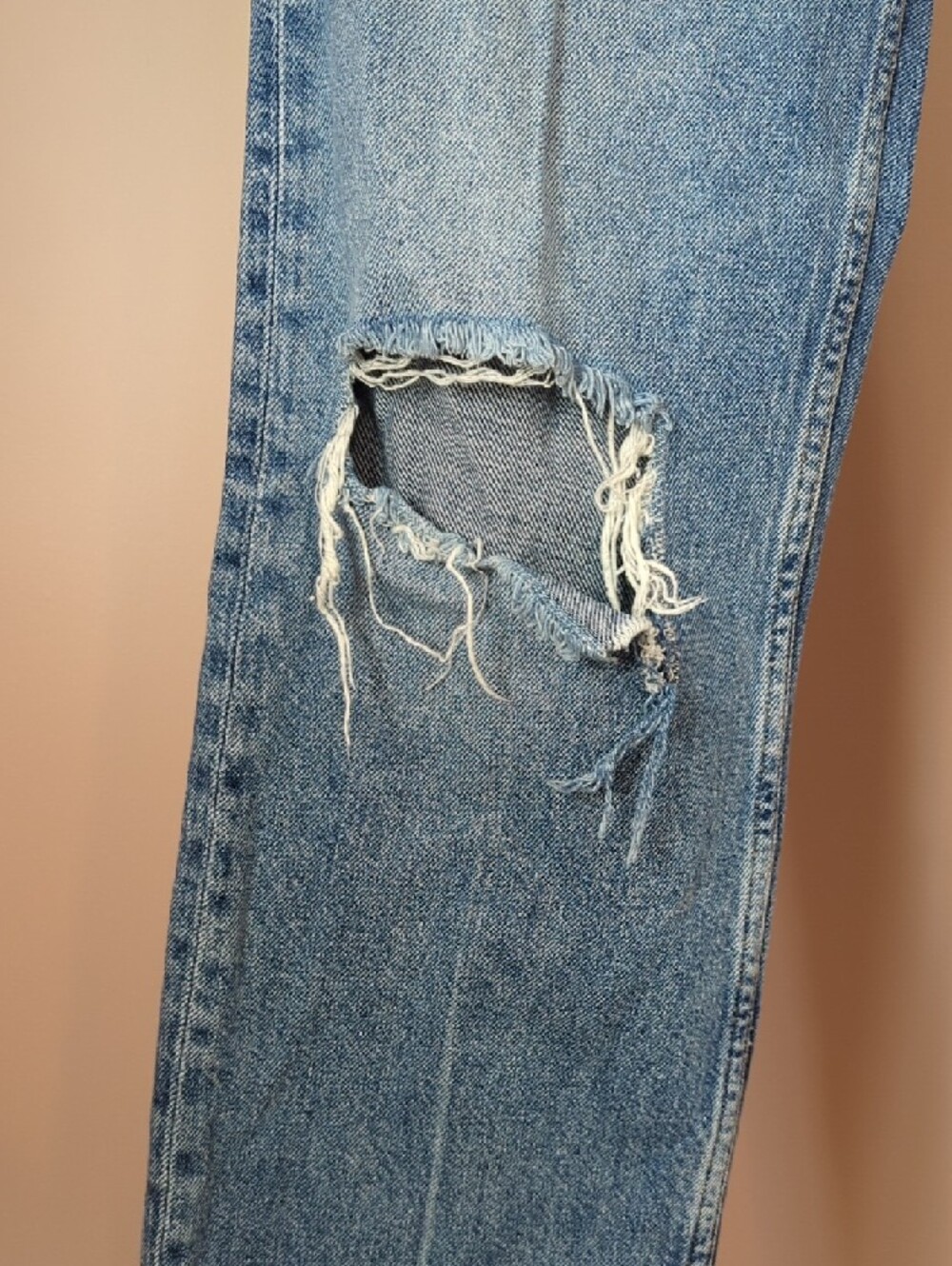 Rails Blue Straight Distressed High Rise Jeans - Picture 3 of 5